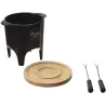 Service à fondue à la bougie duo