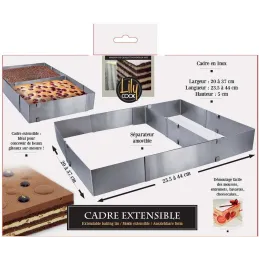 Cadre patisserie et cuisine avec séparateur amovible