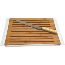 Planche à pain en bambou 38x27 cm avec couteau