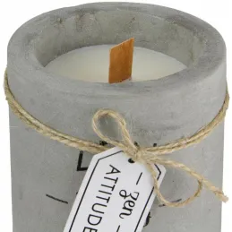 Bougie senteur linge frais pot en ciment
