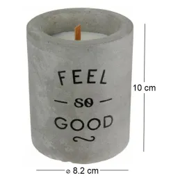 Bougie senteur linge frais pot en ciment
