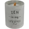 Bougie senteur linge frais pot en ciment