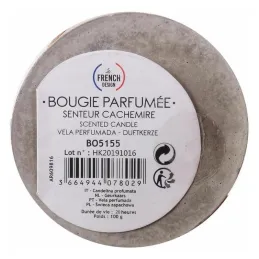 Bougie senteur linge frais pot en ciment