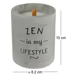 Bougie senteur linge frais pot en ciment