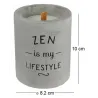 Bougie senteur linge frais pot en ciment