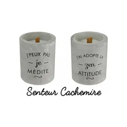 Bougie senteur cachemire pot en ciment