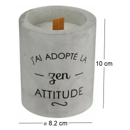 Bougie senteur cachemire pot en ciment