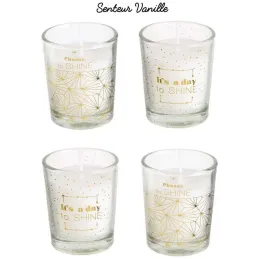 Coffret de 4 bougies Shine like a star senteur vanille