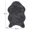 Tapis imitation fourrure poil fin 60x90 cm