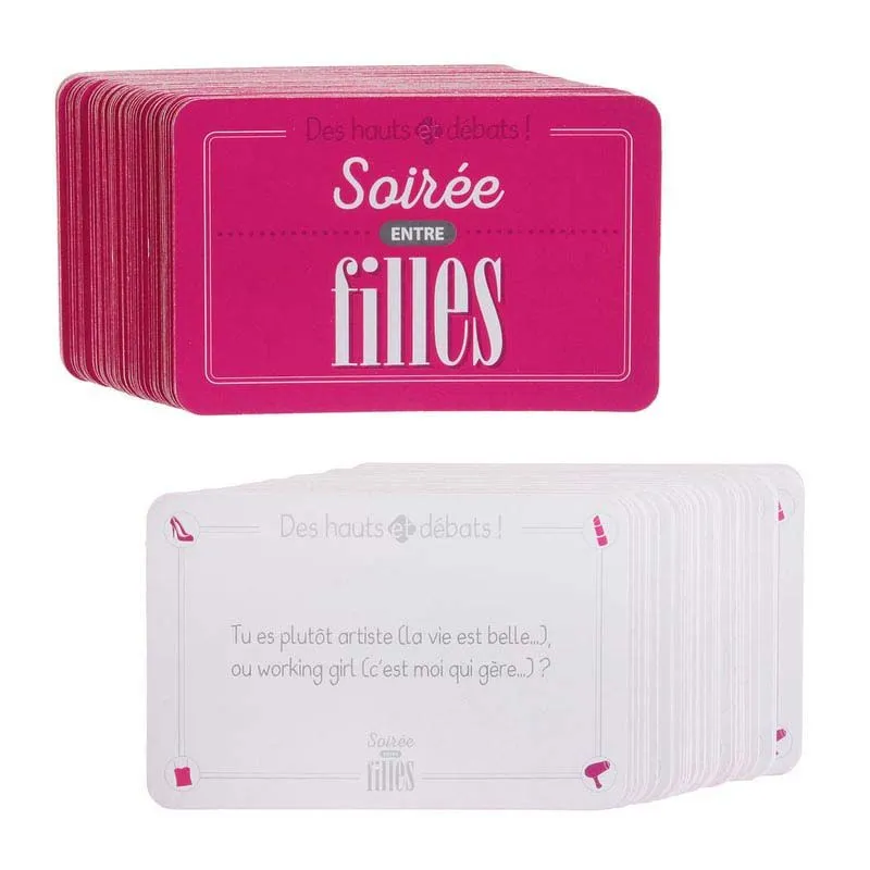 Jeu de cartes débat soirée filles 54 cartes