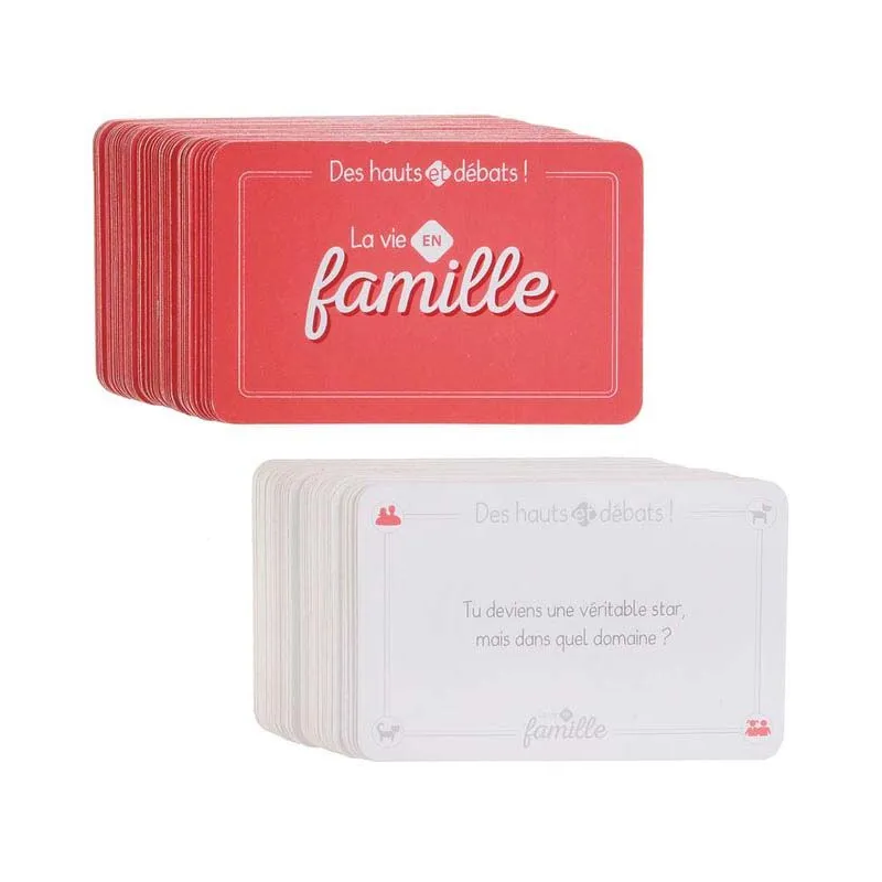 Jeu de cartes débat en famille 54 cartes