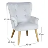 Fauteuil enfant en velours Helsinki