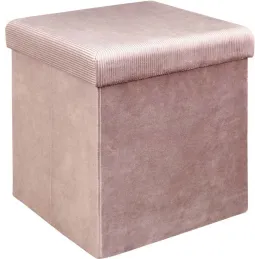 Pouf coffre de rangement velours côtelé Giullia