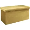 Banc coffre de rangement velours côtelé Giullia