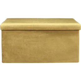 Banc coffre de rangement velours côtelé Giullia