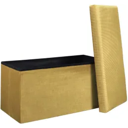 Banc coffre de rangement velours côtelé Giullia
