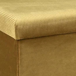 Banc coffre de rangement velours côtelé Giullia