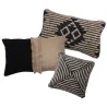 Coussins à motif en jute et coton (Lot de 3)