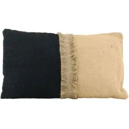 Coussins à motif en jute et coton (Lot de 3)