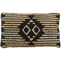 Coussins à motif en jute et coton (Lot de 3)