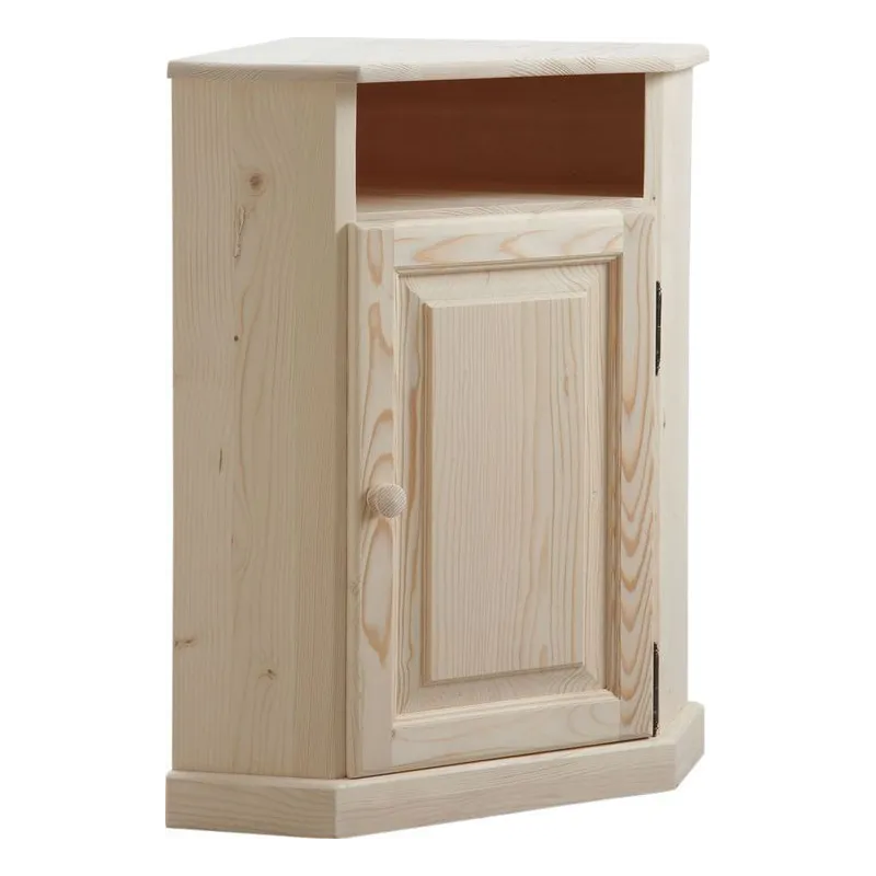 Petit meuble d'angle en bois brut