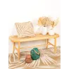 Coussins à motif en jute et coton blanc (Lot de 3)