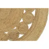 Tapis rond en jute naturelle ajourée