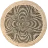 Tapis rond en jute et coton noir