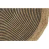 Tapis en jute et coton noir