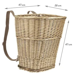 Hotte en osier avec sangles