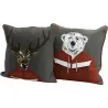 Coussin en coton Ski funny