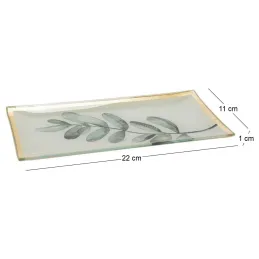 Vide poche en verre Feuille