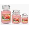 Bougie jarre en verre senteur rose et abricot