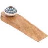 Bloc porte en bois de manguier avec bouton en grès Liz
