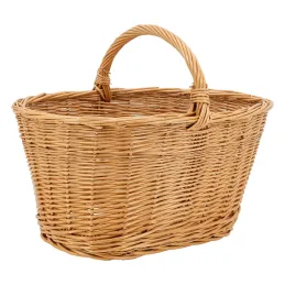 Panier crocane en osier buff