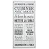 Plaque décorative en métal Les règles de la cuisine 30x60 cm