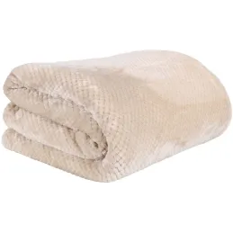 Plaid sherpa effet nid d'abeille 180x220 cm