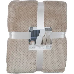 Plaid sherpa effet nid d'abeille 180x220 cm