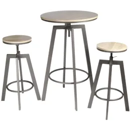 Ensemble table mange debout avec 2 tabourets Aria