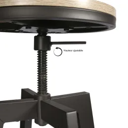 Ensemble table mange debout avec 2 tabourets Aria
