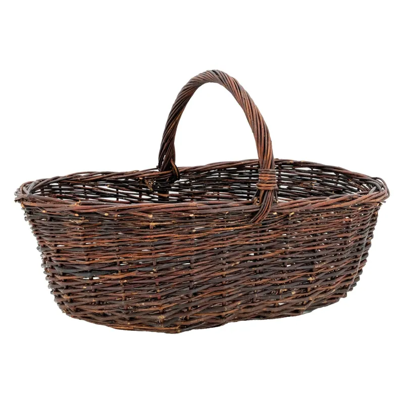 Panier à champignons en osier brut