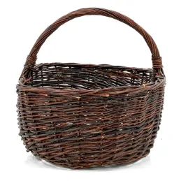Panier à champignons en osier brut