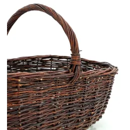 Panier à champignons en osier brut
