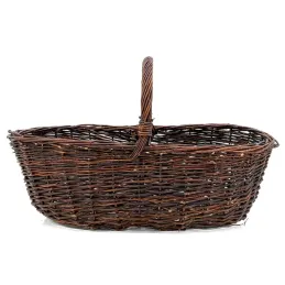 Panier à champignons en osier brut