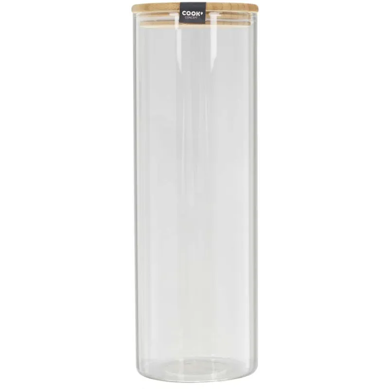 Bocal en verre et bambou 2L
