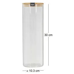 Bocal en verre et bambou 2L