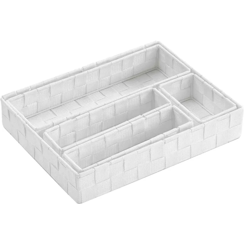 Set de 5 paniers en tissu Riga