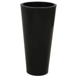 Grand vase rond et haut en zinc