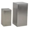Sellettes carrées en zinc titanium (Lot de 2)