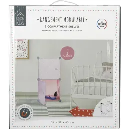 Rangement enfant 2 cubes mobulables 30x30 cm